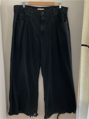 Levi’s Faded Black Baggy Dad Wide Leg Jeans, Sz 34